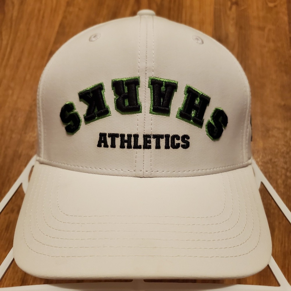 Shark Athletics Hat Cap White Strapback Performance‎ Fitness Apparel Gymshark